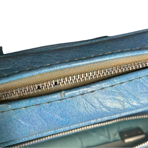 60s Vintage Samsonite Silhouette blue overnight luggage travel bag - Picture 8 of 12